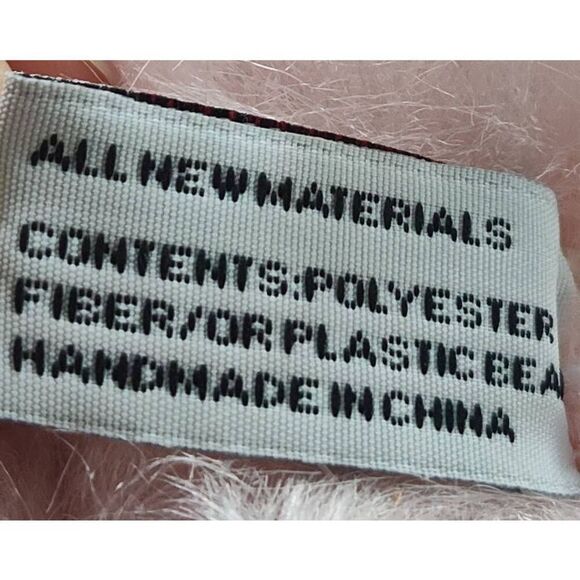 Vintage Progressive Plush Teddy Bear Soft Pink Bow 13" Stuffed Animal Toy origin - Picture 13 of 13